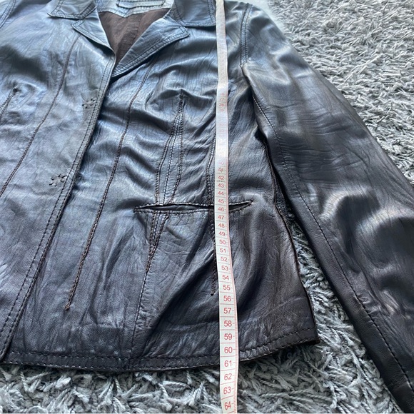 Luisa Cerano Genuine Leather Jacket - Picture 9 of 10